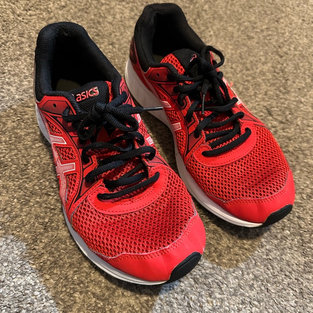 Red Asics Athletic Shoes Sneakers Size 9.5